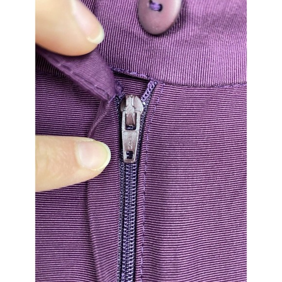 Vintage Be Smart Womens Size 5/6 Eggplant Purple Back Zip Pencil Skirt - Picture 6 of 10